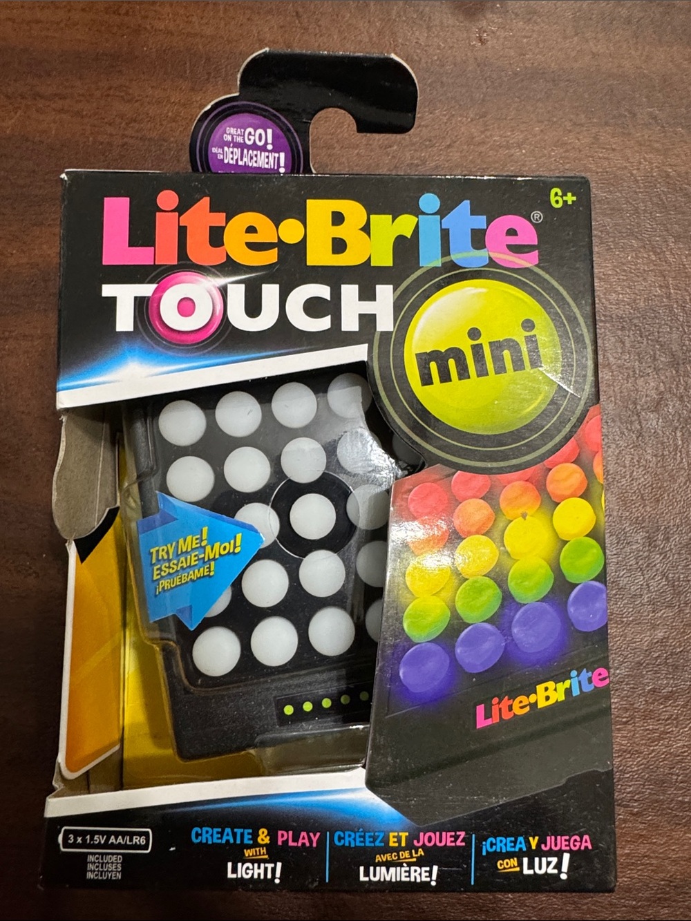 Hasbro Lite-Brite Touch Mini - Black with White Pegs